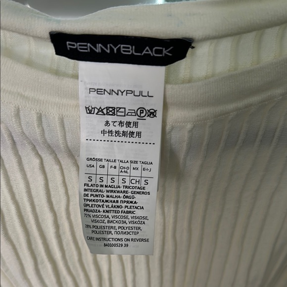 White Ribbed Sweater Top - Picture 3 of 3